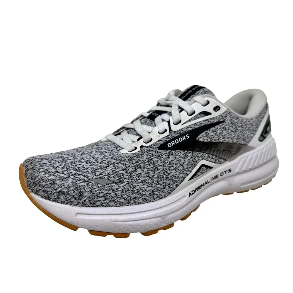 Brooks Adrenaline GTS 23 Womens Sz 9 Running Shoes Grey White Gum 1203811B112